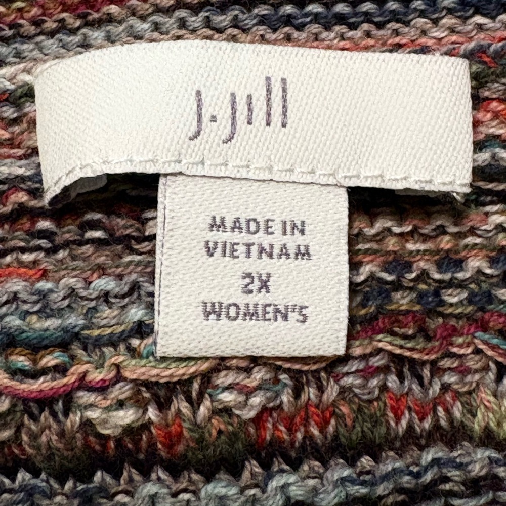 J.Jill Multicolor Striped Women's or Unisex Long Sleeve Sweater - Picture 6 of 8